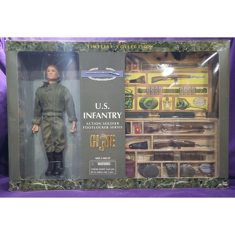 1998 GI Joe Timeless Collection US Infantry Footlocker Series Action Figure Set